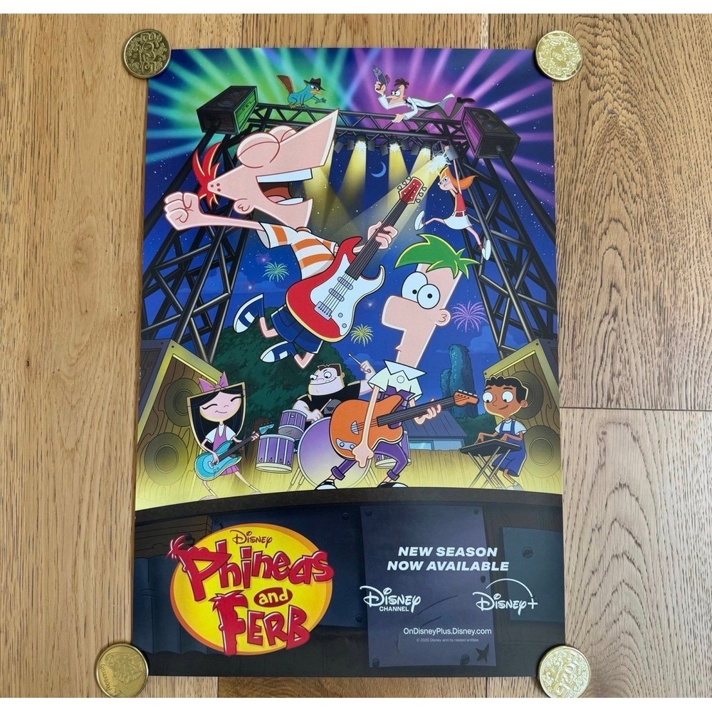 Disney Phineas and Ferb D23 2025 Art Print Poster Official